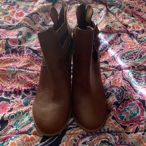 American Eagle Brown Leather Booties
